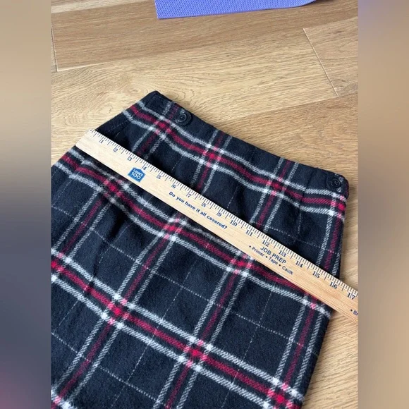 VTG 90’s Talbots wools blend plaid maxi/midi skirt womens 4 - Picture 4 of 5